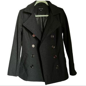 Women’s Coats and Jackets New look Dark Grey Double Breasted Peacoat